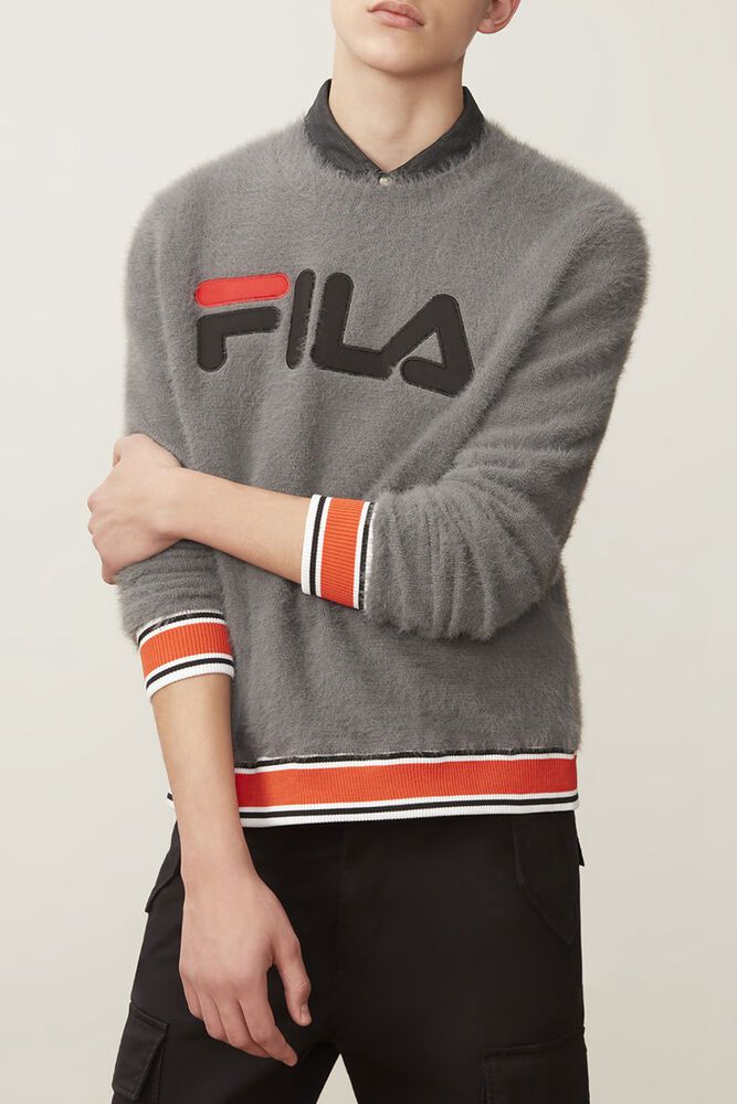 Fila Sweatshirt Mens Grey - Cash Sweater - Philippines 6243059-RC